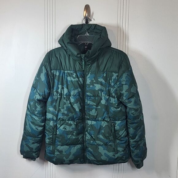 Plus Size All In Motion Women's Camo Puffer Jacket / Coat With Hood - Picture 1 of 10
